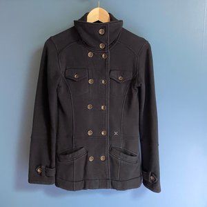 Hurley Black button up sweater jacket.